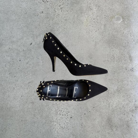 2000s Black studded pumps - Picture 1 of 8